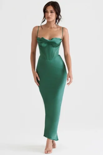 Charmaine Forest Korsetten Maxi-jurk