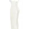 Charmaine ivoorkleurige korset maxi-jurk