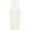 Charmaine ivoorkleurige korset maxi-jurk