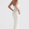 Charmaine ivoorkleurige korset maxi-jurk