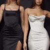 Charmaine ivoorkleurige korset maxi-jurk