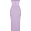 Charmaine lavendelkleurige corset-maxi-jurk