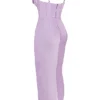 Charmaine lavendelkleurige corset-maxi-jurk
