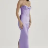 Charmaine lavendelkleurige corset-maxi-jurk