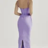 Charmaine lavendelkleurige corset-maxi-jurk