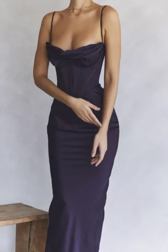 Charmaine Night Shade Korsetten-Maxi-jurk