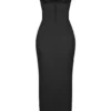 Charmaine zwarte korset maxi-jurk