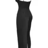 Charmaine zwarte korset maxi-jurk