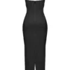 Charmaine zwarte korset maxi-jurk