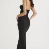 Charmaine zwarte korset maxi-jurk
