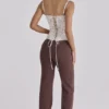 Chiara Espresso Brown rechte broek