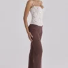 Chiara Espresso Brown rechte broek