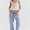 Chicca Rose Top met bloemenprint