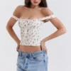 Chicca Rose Top met bloemenprint