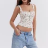 Chicca Rose Top met bloemenprint