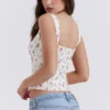 Chicca Rose Top met bloemenprint