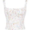 Chicca witte top met bloemenprint