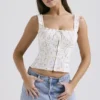 Chicca witte top met bloemenprint