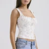 Chicca witte top met bloemenprint