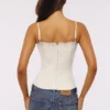 Chloe witte katoenen top met broderie anglaise-kant