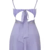 Christa geborduurde lavendelkleurige mini-jurk