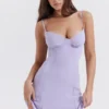Christiana Lavendelkleurige mini-jurk