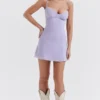 Christiana Lavendelkleurige mini-jurk