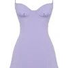 Christiana Lavendelkleurige mini-jurk