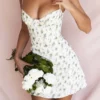 Christiana mini-jurk met tuinprint