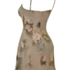 Christiana Vintage mini-jurk met bloemenprint