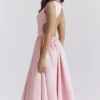Cindy Ballerina Roze Twill Midi-zomerjurk