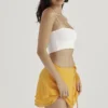 Clarice Tangerine zwierige gelaagde minirok
