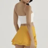 Clarice Tangerine zwierige gelaagde minirok
