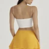 Clarice Tangerine zwierige gelaagde minirok