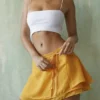 Clarice Tangerine zwierige gelaagde minirok