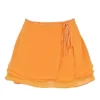 Clarice Tangerine zwierige gelaagde minirok