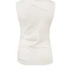 Clementine ivoorkleurige kasjmier gedrapeerde tanktop en sjaal