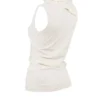 Clementine ivoorkleurige kasjmier gedrapeerde tanktop en sjaal