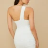 Clementine witte mini-jurk met uitsnijdingen