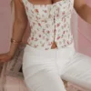 Cleo ivoorkleurige linnenmix-broek