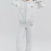 Coast lichtgrijze joggingbroek met gemêleerde fleece achterkant