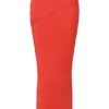 Colette Scarlet satijnen midi-rok met lage taille