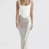Colette Shimmer Champagne Midi-rok