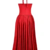 Coquette Scarlet halter midi-jurk