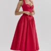 Coquette Scarlet halter midi-jurk
