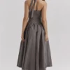 Coquette Smoke halter midi-jurk