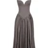 Coquette Smoke halter midi-jurk