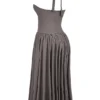 Coquette Smoke halter midi-jurk