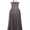 Coquette Smoke halter midi-jurk