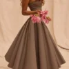Coquette Smoke halter midi-jurk